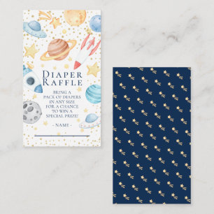 Outer Space Baby Shower Diaper Raffle Ticket Enclo Enclosure Card