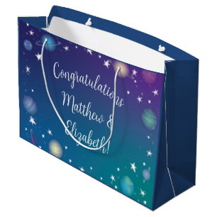 Outer Space Baby Shower Galaxy Large Gift Bag