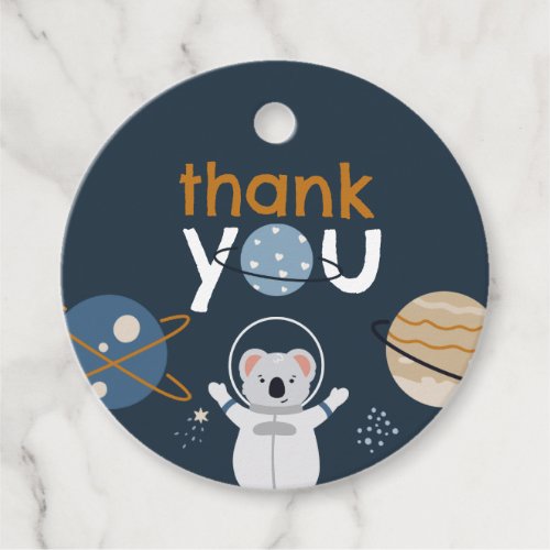Outer Space Baby Shower Round Favor Tags