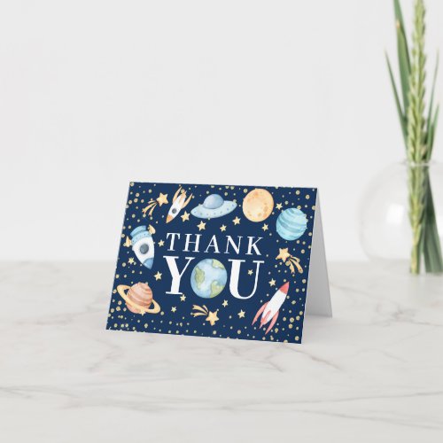 Outer Space Baby Shower Thank You Note