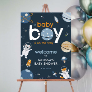 Outer Space Baby Shower Welcome Sign
