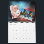 Outer Space Backgrounds Celestial Custom Photo Calendar<br><div class="desc">Picture yourself in space with this out of this world calendar. Each month features a different outer space background and is ready for you to upload your own photos to create a unique personalized calendar that makes a great gift for fans of astronomy and science fiction. Use the template fields...</div>