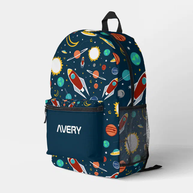 Outer Space Bag Planets Rockets UFO Galaxy custom | Zazzle
