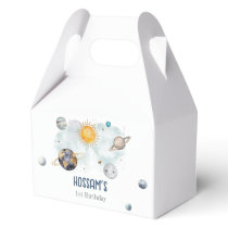 Outer Space Birthday Galaxy Sun Moon Stars Planets Favor Boxes
