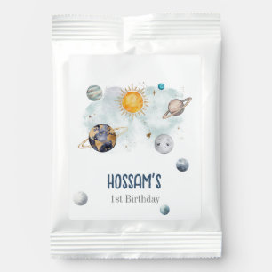 Outer Space Birthday Galaxy Sun Moon Stars Planets Hot Chocolate Drink Mix
