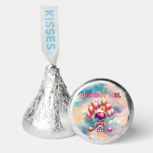 Outer Space Birthday Girl Flight Crew Hershey®'s Kisses® (Front)