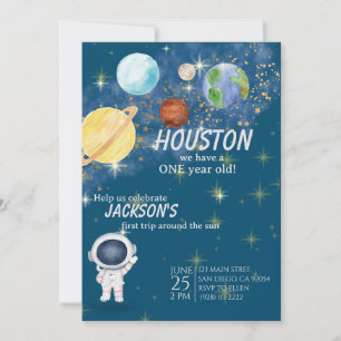 Outer Space Birthday Invitation