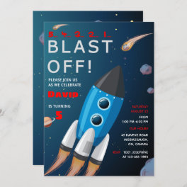 Outer Space Birthday Invitation