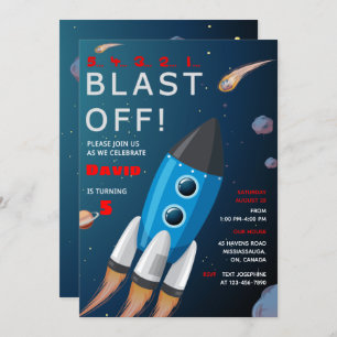 Outer Space Birthday Invitation