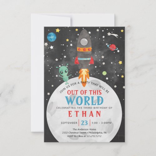 Outer Space Birthday Invitation _ Any Age