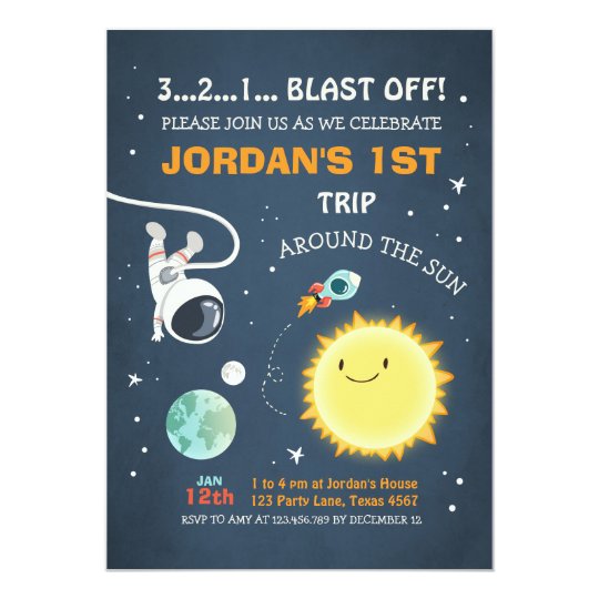 Outer Space Birthday Invitations 3