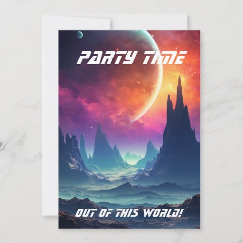 Outer Space Birthday Invite