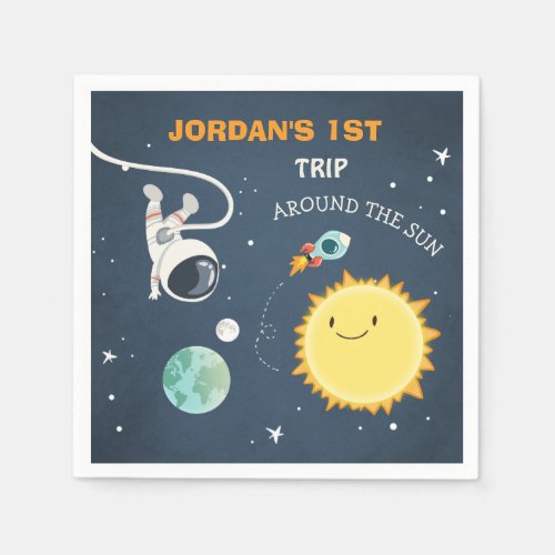 Outer Space Birthday Napkins rocket Astronaut Ship