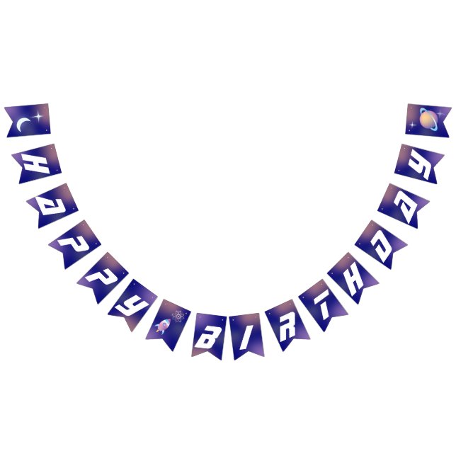 Outer Space Birthday Party Bunting Flags (All)