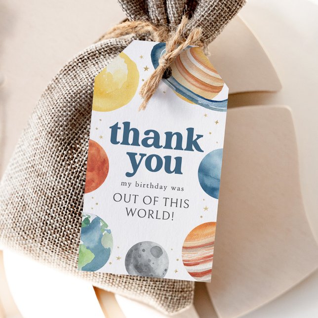 Outer Space Birthday Party Favor Tag (Creator Uploaded)