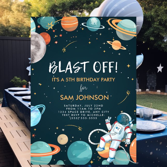 Outer Space Birthday Party Invitation (Creator Uploaded)