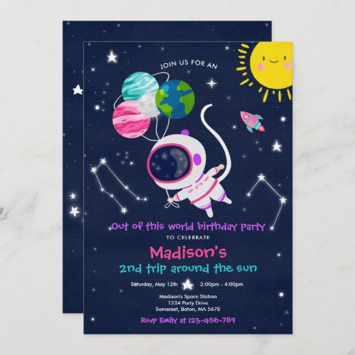 Outer Space Birthday Party Out Of This World Invitation