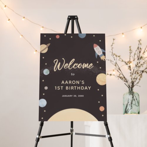 Outer Space Birthday Party Welcome Sign