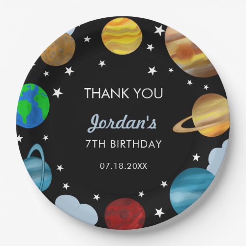 Outer Space Birthday Planets Galaxy Boys Party  Paper Plates