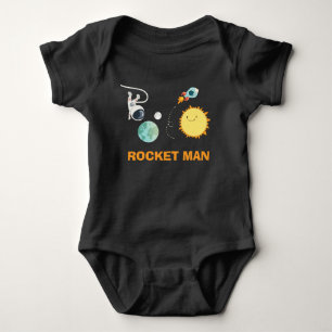 Outer Space Birthday Shirt Romper Rocket Astronaut