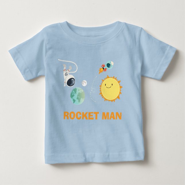 Outer Space Birthday T-shirt Rocket Astronaut (Front)