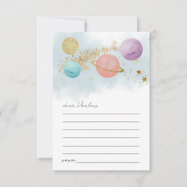 Outer Space Birthday Time Capsule Card (Front)