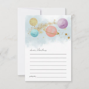 Outer Space Birthday Time Capsule Card