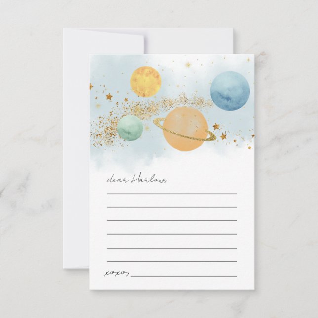 Outer Space Birthday Time Capsule Card (Front)