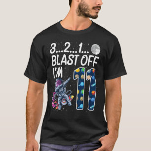 Outer Space Blast Off 11 Year Old 11th Birthday Pa T-Shirt