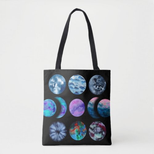 Outer space Blue Galaxy Explorer Tote Bag