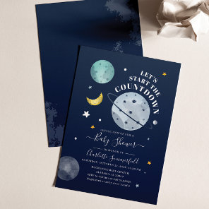 Outer Space Boy Baby Shower Invitation