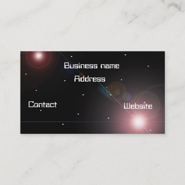 Outer space Business Card (Front)