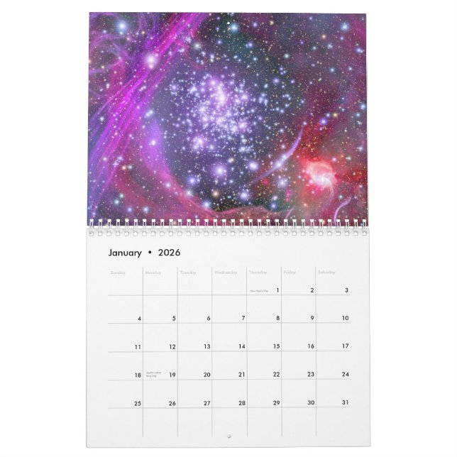 Outer Space Calendar (Jan 2026)