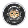 Outer Space Cat Kitty Astronaut Animal Face Galaxy Silver Finish Lapel Pin