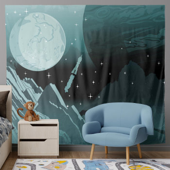 Outer Space Children's Wall Tapestry by beckynimoy at Zazzle