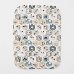 Outer space Cosmic nursery kids baby boy quilt Burp Cloth