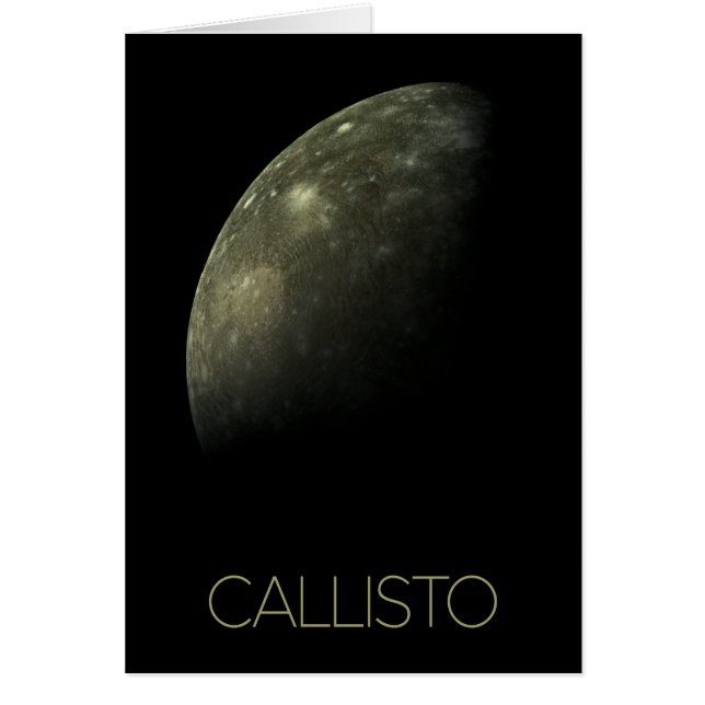 Outer Space, Cosmos, Solar System, Moon Callisto Cards (Front)