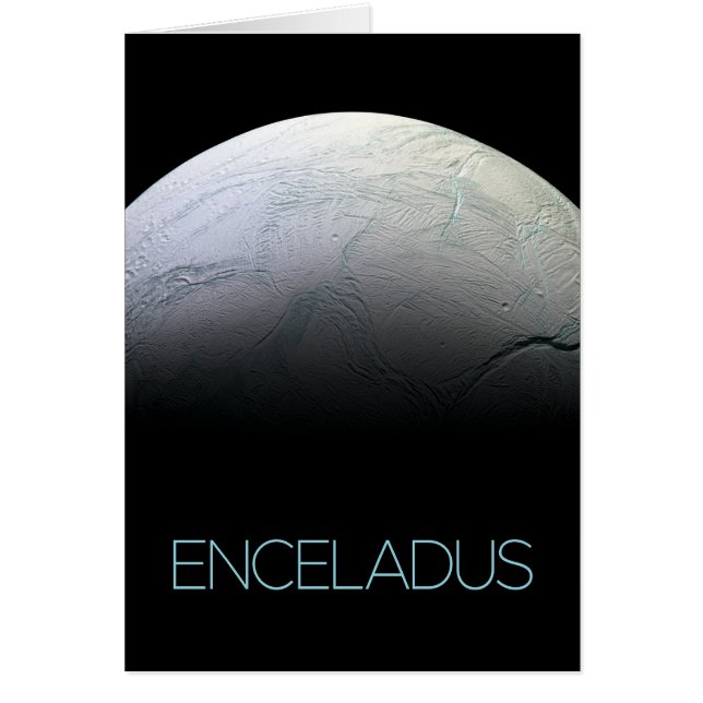 Outer Space, Cosmos, Solar System, Moon Enceladus Cards (Front)
