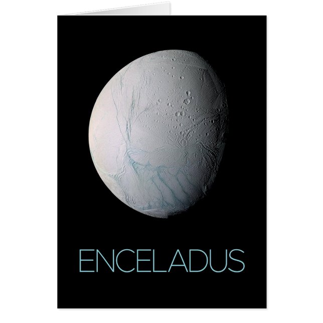 Outer Space, Cosmos, Solar System, Moon Enceladus Cards (Front)