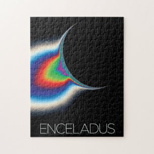 Outer Space, Cosmos, Solar System, Moon Enceladus Jigsaw Puzzle