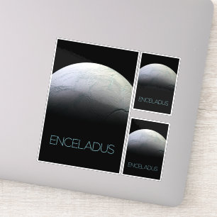 Outer Space, Cosmos, Solar System, Moon Enceladus Sticker