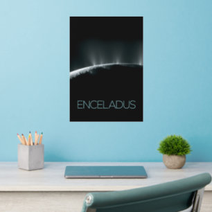 Outer Space, Cosmos, Solar System, Moon Enceladus Wall Decal