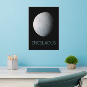 Outer Space, Cosmos, Solar System, Moon Enceladus Wall Decal