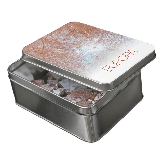 Outer Space, Cosmos, Solar System, Moon Europa Jigsaw Puzzle (Lid Open)