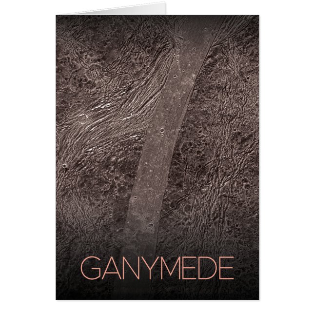 Outer Space, Cosmos, Solar System, Moon Ganymede Cards (Front)