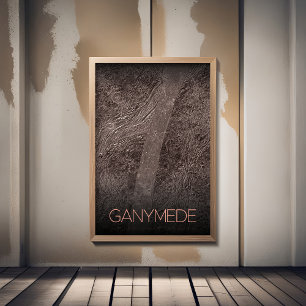 Outer Space, Cosmos, Solar System, Moon Ganymede Foam Board