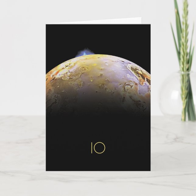 Outer Space, Cosmos, Solar System, Moon IO Card (Front)