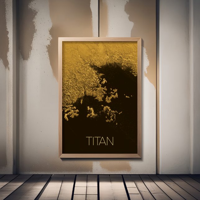 Outer Space, Cosmos, Solar System, Moon Titan Foam Board (Creator Uploaded)