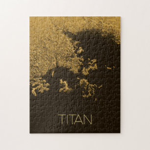 Outer Space, Cosmos, Solar System, Moon Titan Jigsaw Puzzle