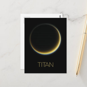 Outer Space, Cosmos, Solar System, Moon Titan Postcard